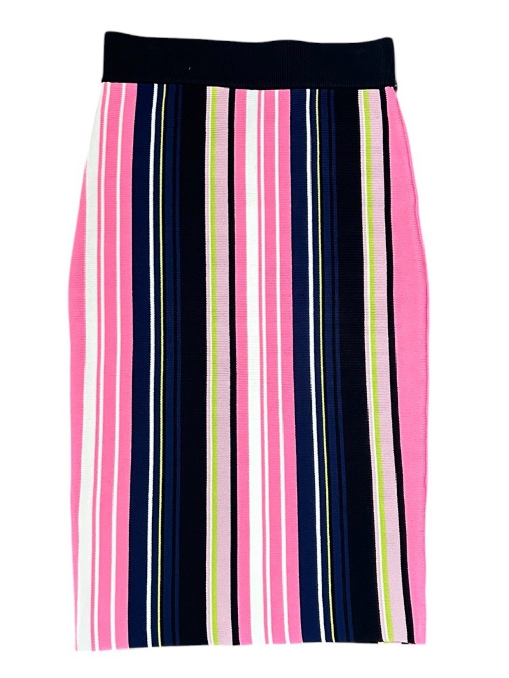 NWT RACHEL Rachel Roy Pink & Navy Striped Knit Pencil Skirt
